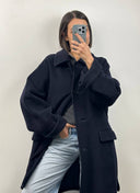 Cappotto blu Max Mara lana cashmere (25c224) - 44