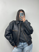 Giacca in pelle Bomb Boogie nera (25g258) - M