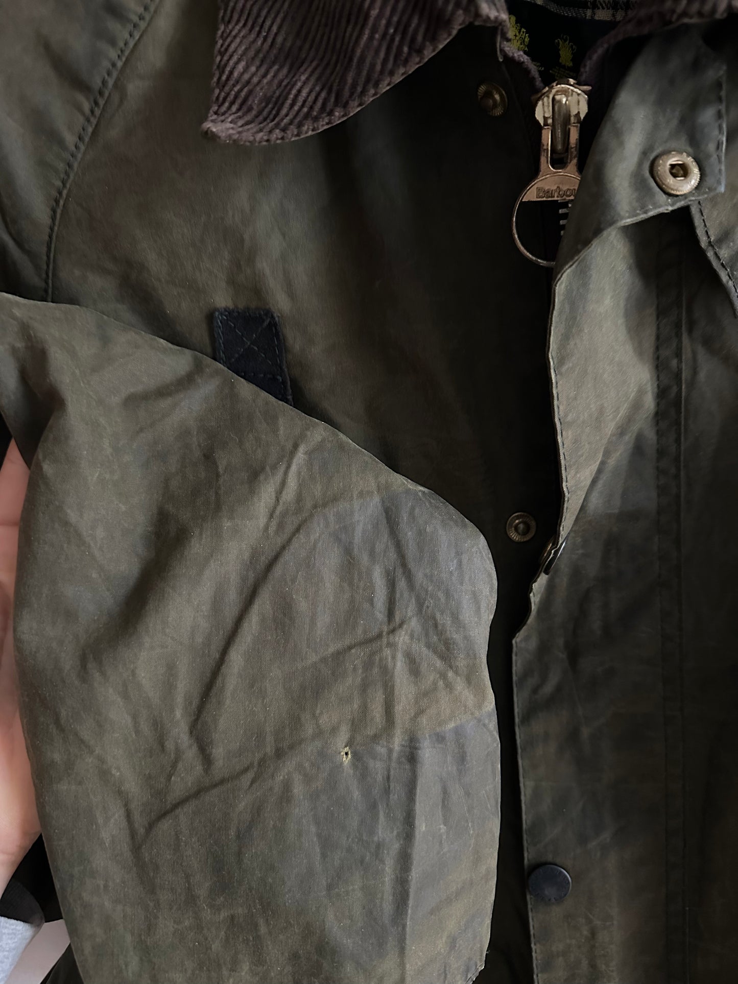 Barbour Spey verde corto (34) - M