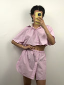 Completo Ralph Lauren rosa camicia + gonna - TG U