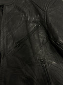 Giacca in pelle nera da moto (25g297) - M/L-48