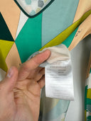 Abito estivo Emilio Pucci verde giallo nero 100% seta - 44/M