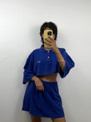 Completo polo + gonna Lacoste blu elettrico (26-205) - TG U