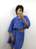 Completo polo + gonna Ralph Lauren blu indaco rework (26-201) - TG u