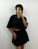 Completo polo + gonna Lacoste nero rework (26-204) - TG U