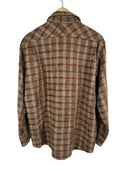 Camicia Marlboro arancio marrone a quadri anni 90 (26-308) - L