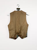 Gilet beige rosso 90s donna -  S