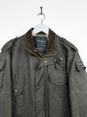 Raro Barbour Cowen Commando Jacket verde oliva scuro 00s c42 (26g148) - L