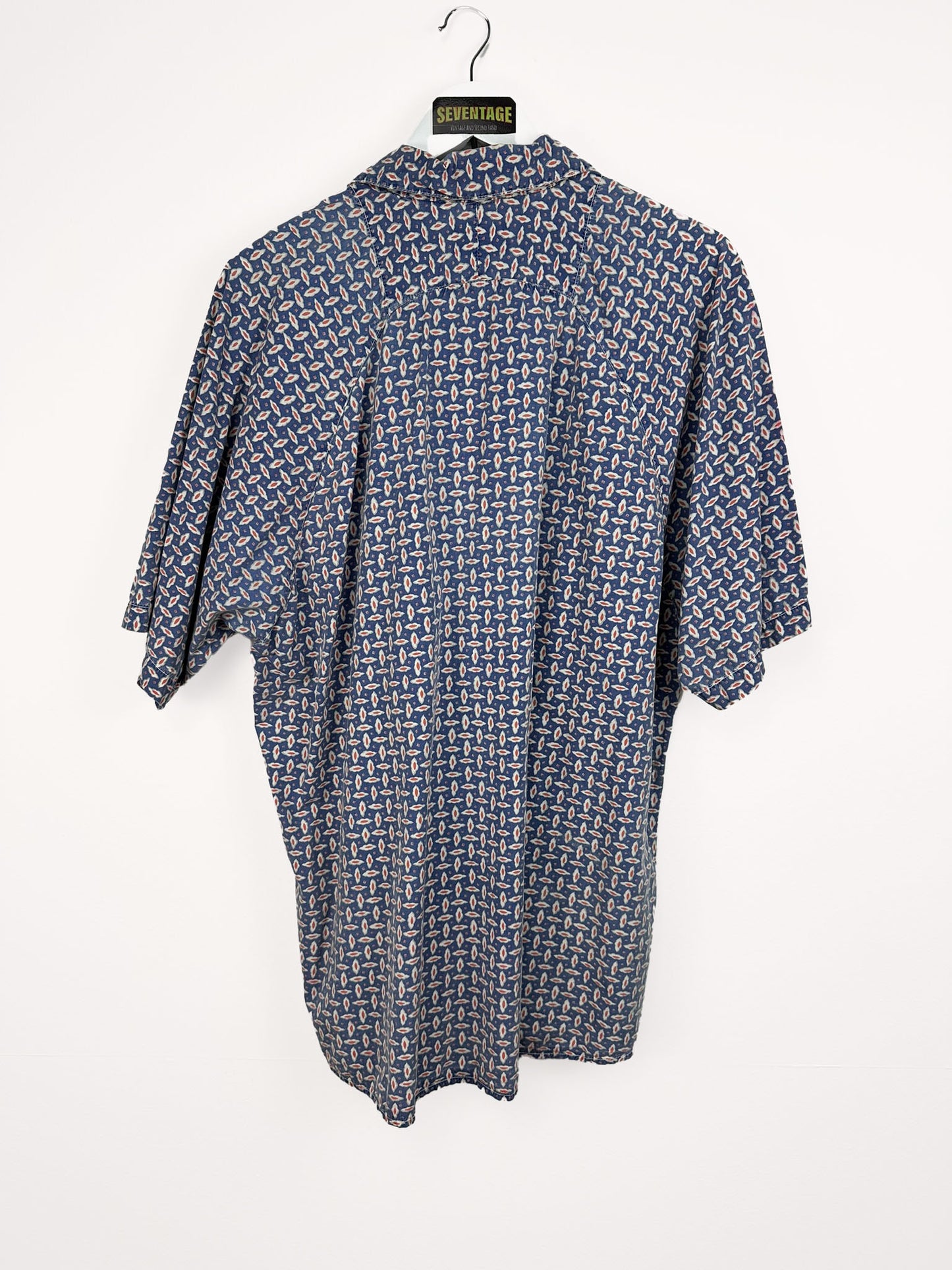 Camicia blu bianca vintage - L