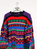 Maglione multicolor a righe 00s - L