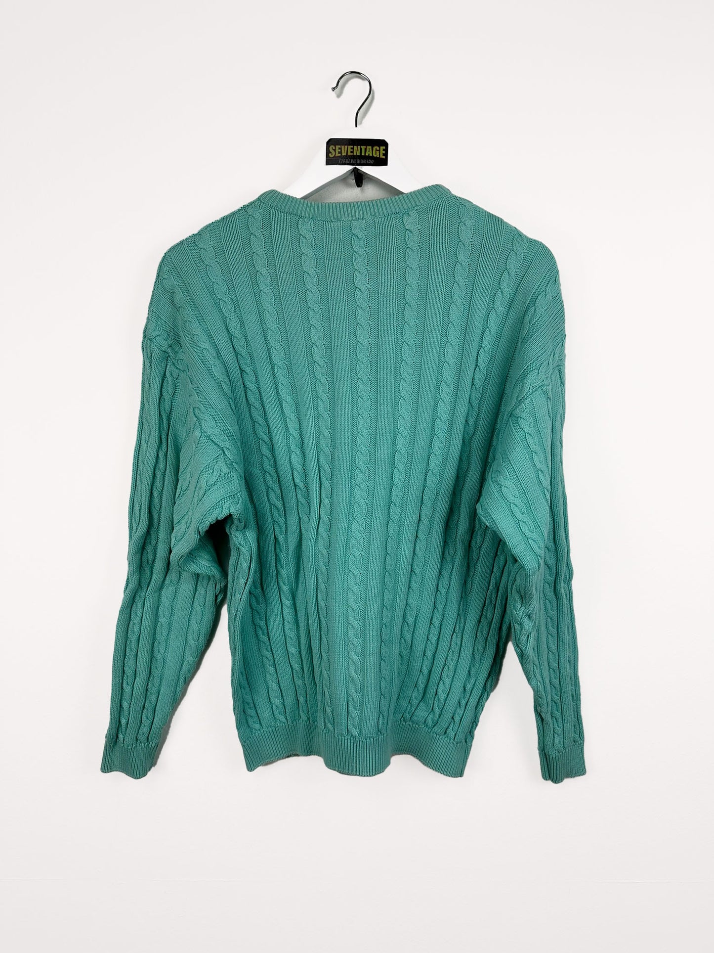 Maglione turchese in maglia 90s - M