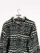 Maglione pile Invicta nero bianco - S