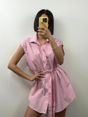 Abito Ralph Lauren rosa a quadretti (26v07) -  tg unica