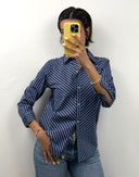 Camicia Ralph Lauren blu a righe donna manica 3/4 (26ca180) - S